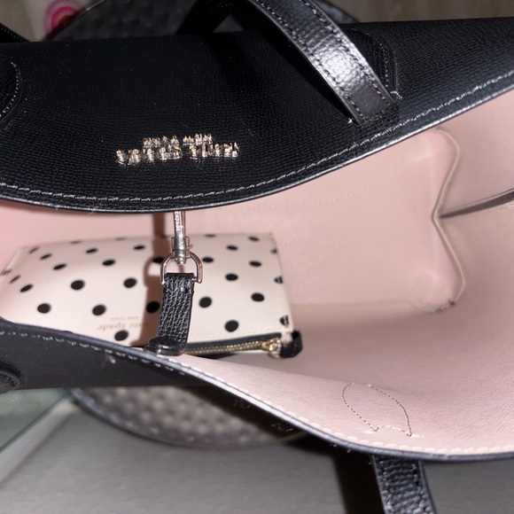 Kate Spade Black Leather Tote Bag - Picture 5 of 10